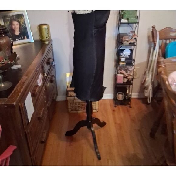 Nasty Gal Elegant Black Mini Slip Dress Size 4 - Picture 6 of 11